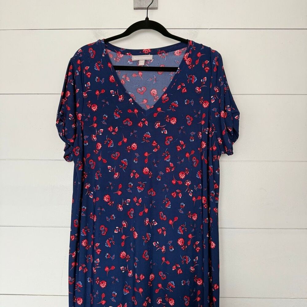Woman Within Women’s 18/20 Navy Floral Dress Stretchy